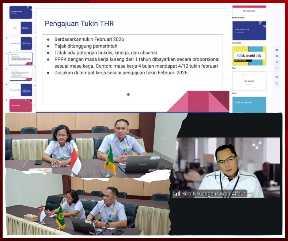 Zoom Meeting Pendampingan Pengajuan THR Tukin TA 2026