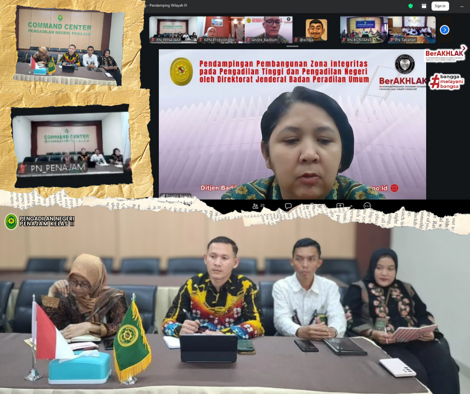 Zoom Meeting Pendampingan Pembangunan Zona Integritas Pada Pengadilan Tinggi dan Pengadilan Negeri 23 April 2026