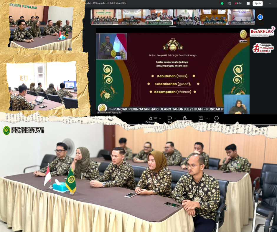 Zoom Meeting Puncak Peringatan HUT Ke 73 IKAHI Tahun 2026 22 April 2026