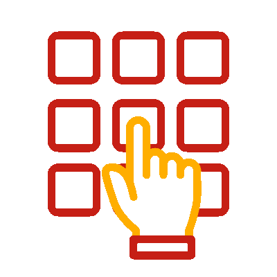 Wired outline 2264 pin pad hover click